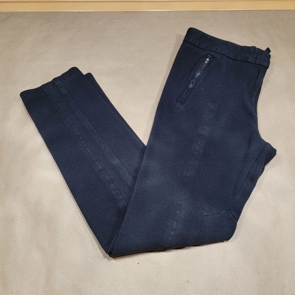 BCBGMaxAzria Size M Washed Black Stretch Leggings / Pants - Picture 1 of 15